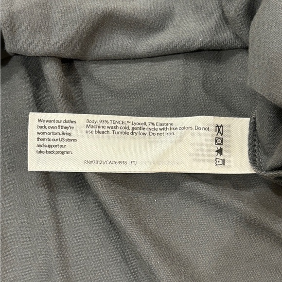 SOLD - NWT Eileen Fisher Size Small Dress Fine Jersey Shirred Maxi Sleeves Gray… - Picture 13 of 16